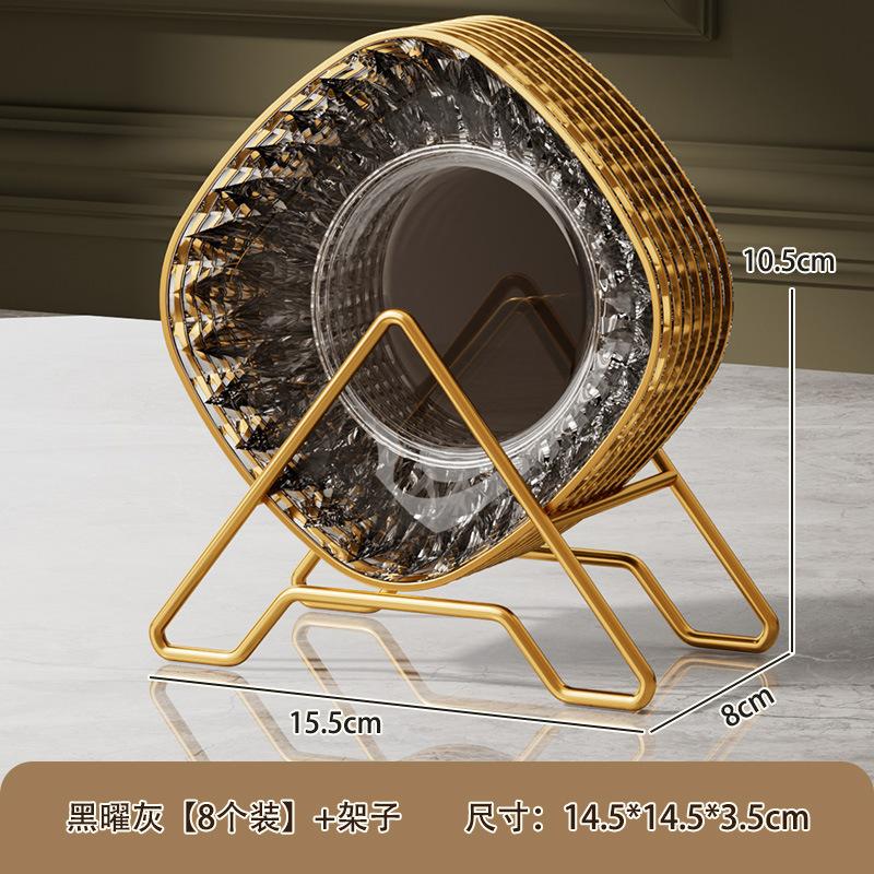 High-End Spitting Bone Plate, Household Dining Table, Garbage Plate, Plastic Snack Inventory, Dried Fruit Plate 6-Inch Square Plate