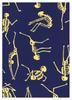 Tenugui Made In Dance Macabre Niwa-zome (hand Towel) - Chu-sen Dyeing, 100% Cotton, Japan,