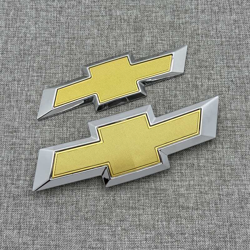 2pcs for 2013-2015 Chevrolet Malibu Front & Rear Black Bowtie Emblem