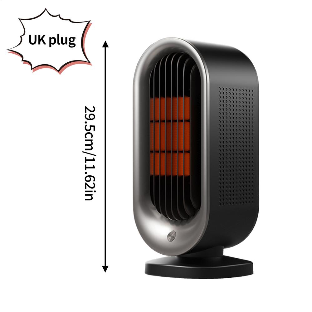 

Portable Heater Overheat Protection Safe Quiet Warmer Quiet Space Heater For Indoor Room Bedroom Bathroom Garage Offices Desk EU сірий колір