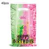 Witch Party Gift Bags Green And Pink Candy Treat Bag Plastic Snack Gift Pouch for Girls Birthday Party Baby Shower Supplies