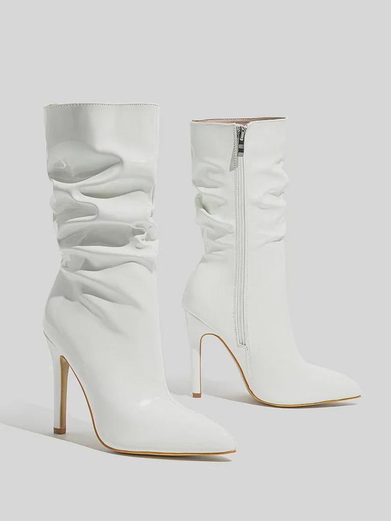 European and American Style Patent Leather Stiletto Over-the-Knee High Boots (10cm Heel)