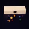 Deluxe Solar System Crystal Collection - 9 Planets Natural Stone Set & Universe Themed Tabletop Decor, Mineral Specimen Gift Box