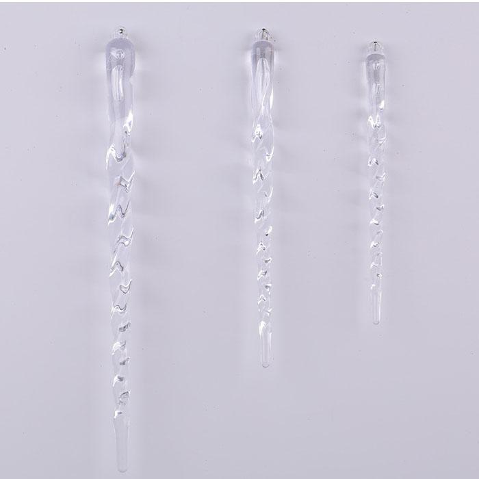 Transparent Christmas ice pick decorative ice stick simulation icicle pendant creative Christmas tree thread ice pendant.