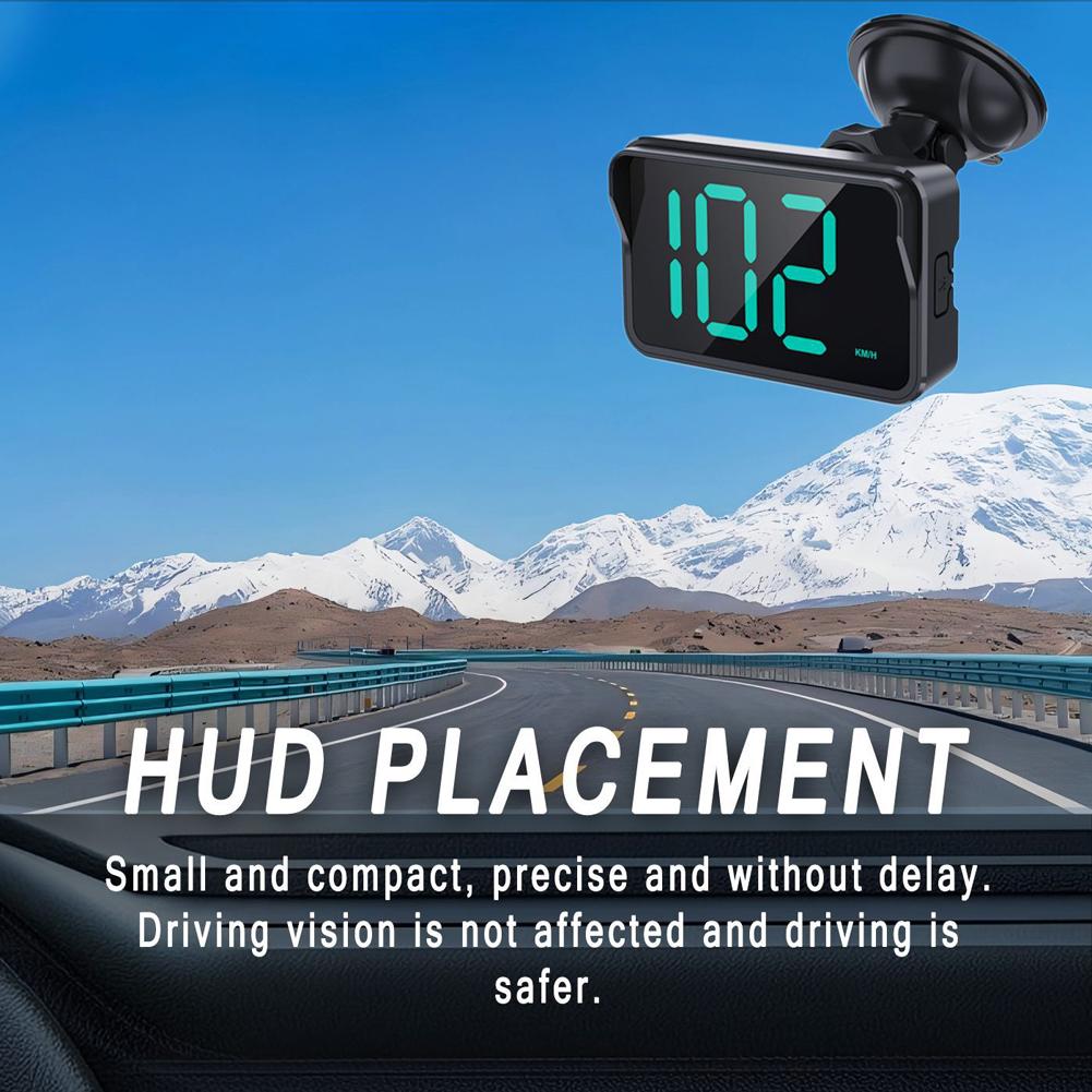Car HUD GPS Head Up Display Digital Speedometer Universal Smart Overspeed Alarm Speed Meter For All Cars Electronic Accessories
