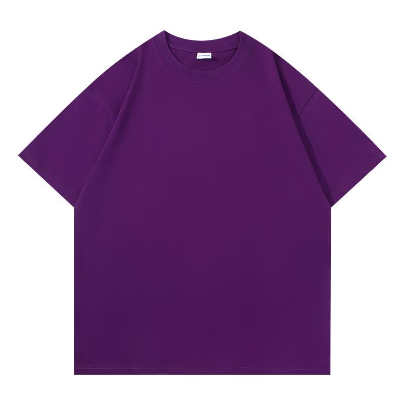 Heavy two-pin T-shirt summer loose men's half-sleeve large-size advertising shirt cultural shirt double yarn short sleeve