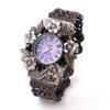 Retro Carved Women's Quartz Bangle Watch