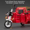 1:12 Tricycle 946 Retro Motorcycle Model Toy Car Sound Light Shock Absorption Express Delivery Vehicle Models Collection Gifts