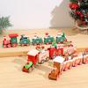 Christmas Wooden Train Merry Christmas Decoration for Home 2026 Navidad Xmas Tree Ornament Gingerbread Man Train New Year 2026