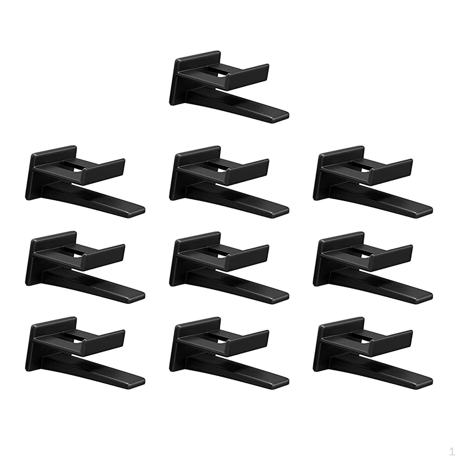

10 Pieces Hat Hooks Wall Mounted Multi Functional Sturdy Rack Display Storage Holder чорний