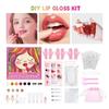 Handcraft Lip Gloss Kits Set with Accessories for Girl and Tweens Moisturizing Glitters Lip Kits for Creative Project