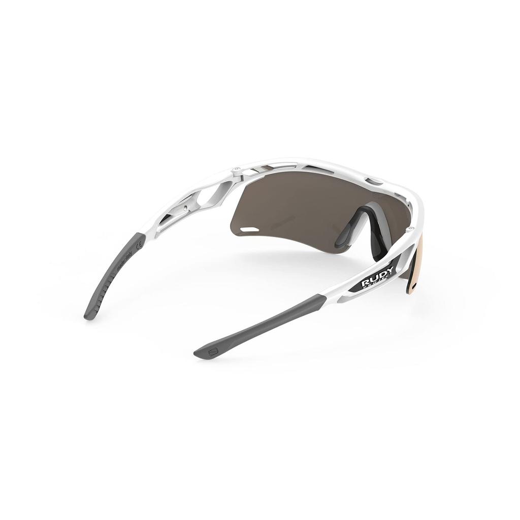 RUDYPROJECT TRALYX SLIM Sport Weiß + Sonnenbrille, Glänzend/Multi-Laser Gold, SP785769-0001