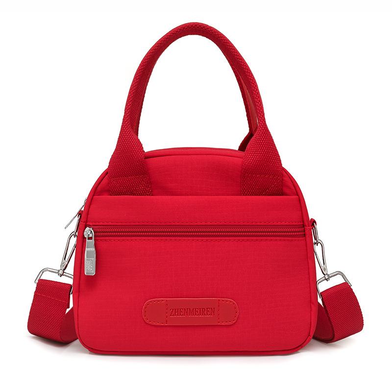 

Женская маленькая сумка из нейлона через плечо, сумка через плечо для мамы красный