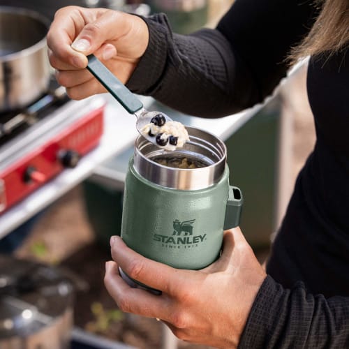 Stanley The Legendary Food Jar + Spork, 14 Oz., Hammertone Green