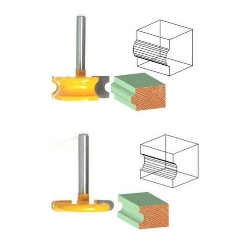 Set Di Frese Per Legno 8 Mm – Battuta E Incavo Per Giunti A Canoa, Profondità Regolabile, Per Piallacci