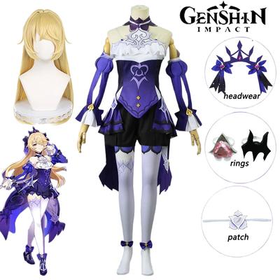 Fischl Cosplay Costume Wig Anime Game   Fischl Cosplay Dress Daily Uniform Halloween Costumes Masquerade Women