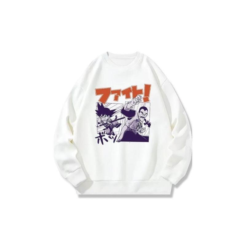 

Dragon Ball Oversized Crew Neck Sweatshirt, Modal-Viscose Mix, Loose Silky Comfort Street Style S