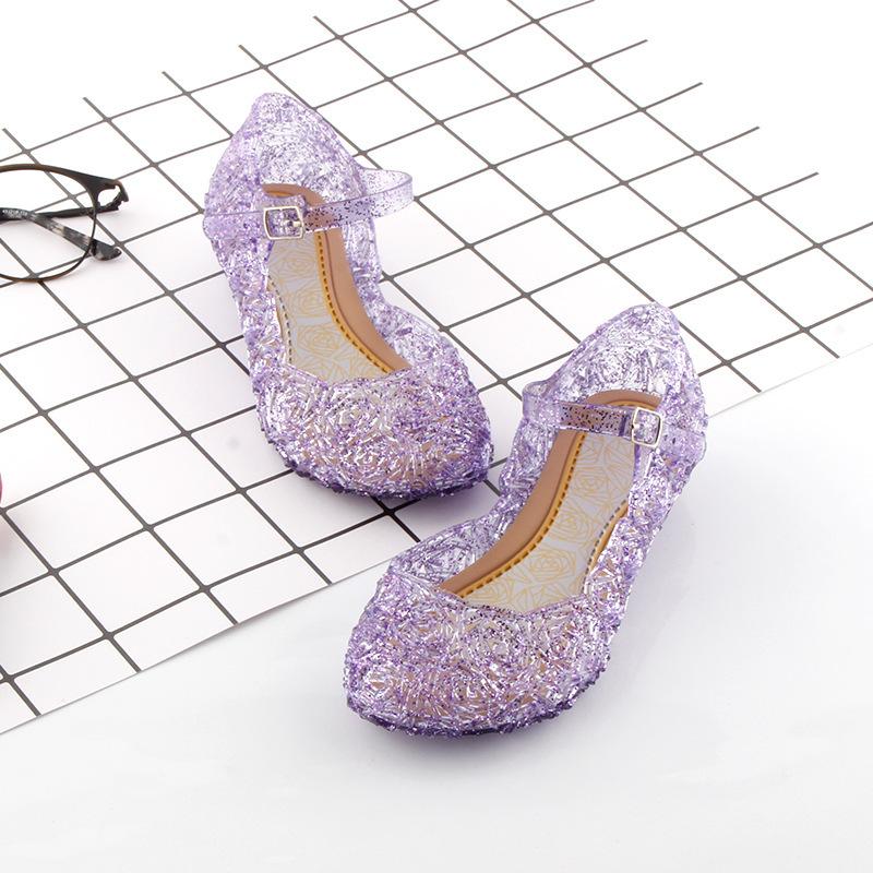 Elsa Princess Crystal Shoes for Girls New Fashion Kids Birthday Casual Sandals Shoes Baby Wedding Party Shoes
