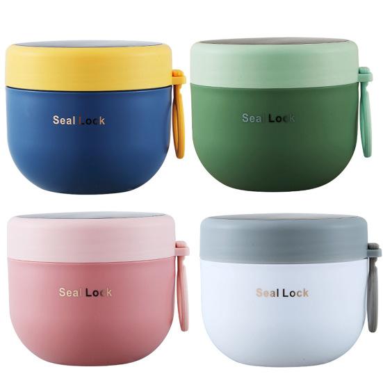 600ml Soup Large Cup Leak-proof Capacity Stainless Steel Double-walled Vacuum Insulated Food Jar