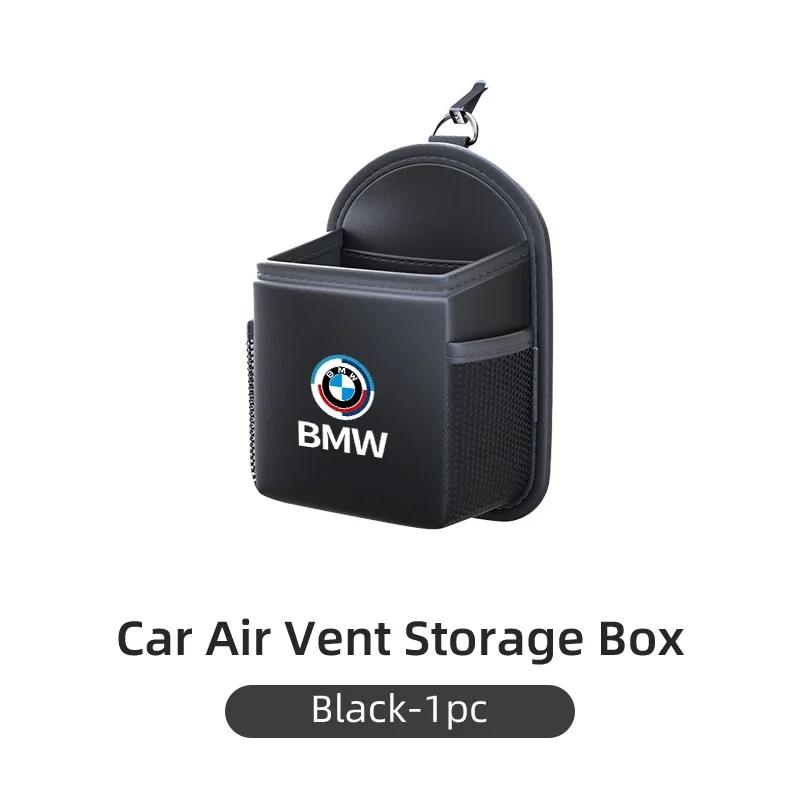 

2025 Hot 1PC Car Storage Bag Car Air Outlet Debris Bag Vent Dashboard Tidy Leather Organizer Box For BMW X3 X5 M5 M3 E46 E90 E60