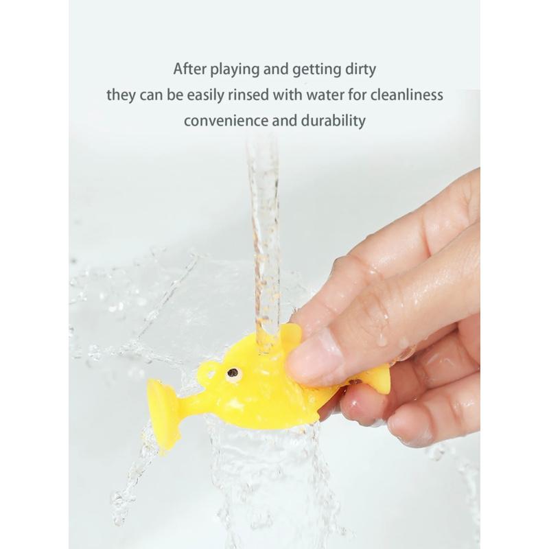 New 9pcs Suction Sticky Cup Kids Education Soft Building Blocks Versatile Ocean Animal Puppet Bath Sensory Toy for Baby Gift