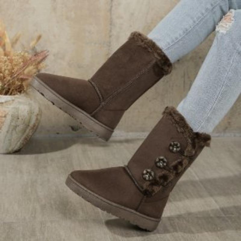 New Winter Snow Boots for Women - Fur Lined with Thick Fleece and Warm Cotton