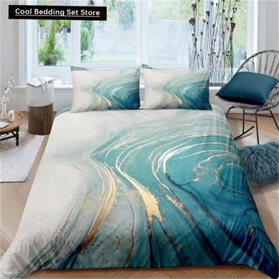 Golden Marble Pink Bedding Set 3d Duvet Cover Sets Comforter Bed Linen Twin Queen King Single Size Room Decor Kids Adult Modern