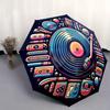Folding Umbrella Vinyl Record-themed Umbrella, Retro Music Design Creative Portable Folding Umbrella, Suitable for All Holiday