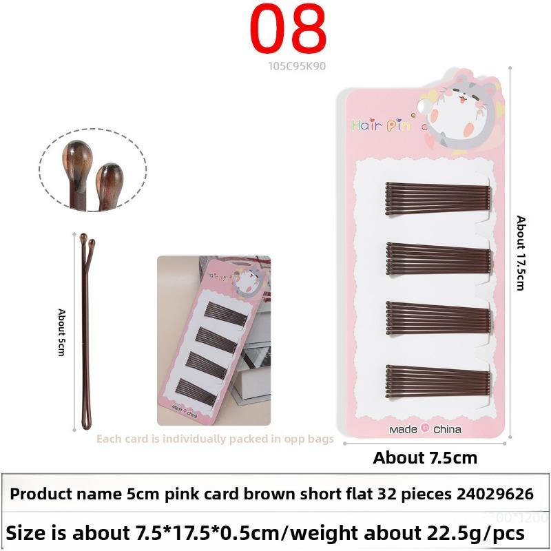 Black Steel Wire Hair ClipsHair Accessories Flow-painted One-piece Clips Small Hair Clips for Girls' Broken Hair