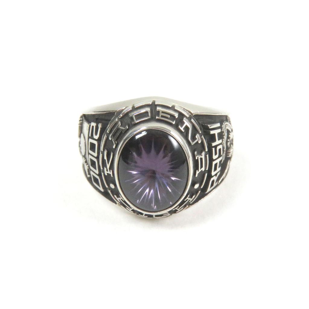 Excellent JOSTENS Ring 2000 Japan RASHI Accessories Silver Purple Stone SV925 Used