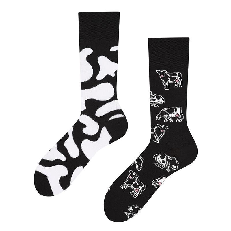 Creative and Fun Cartoon AB Trendy  Asymmetric Mandarin Duck  Men's and Women's Cotton Socks Medium High Socks