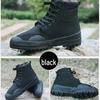Men's Winter High-Top Canvas Boots with Velvet Lining - Warm, Durable, Cold-Proof Work Shoes