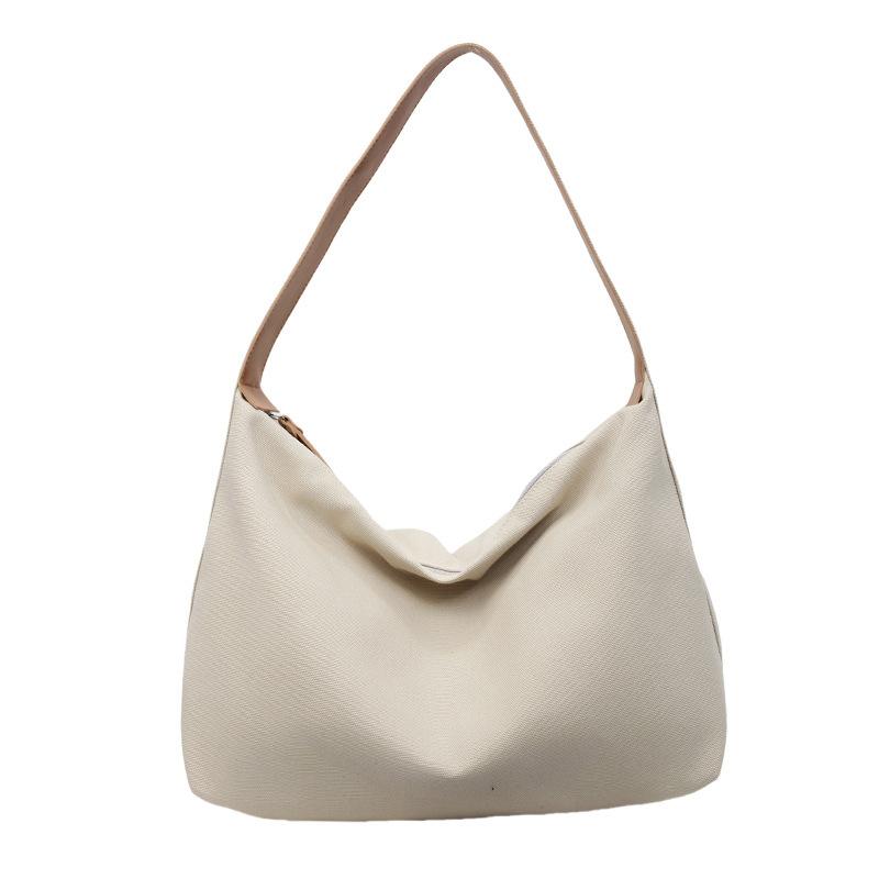 

Canvas bag women s new spring and summer literary and leisure messenger bag large capacity wide shoulder strap single shoulder tote bag