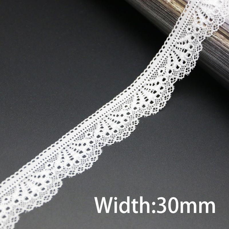 (5 Meters/lot) White Elastic Lace Fabric Underwear Stretch Laces Trim DIY Crafts Sewing