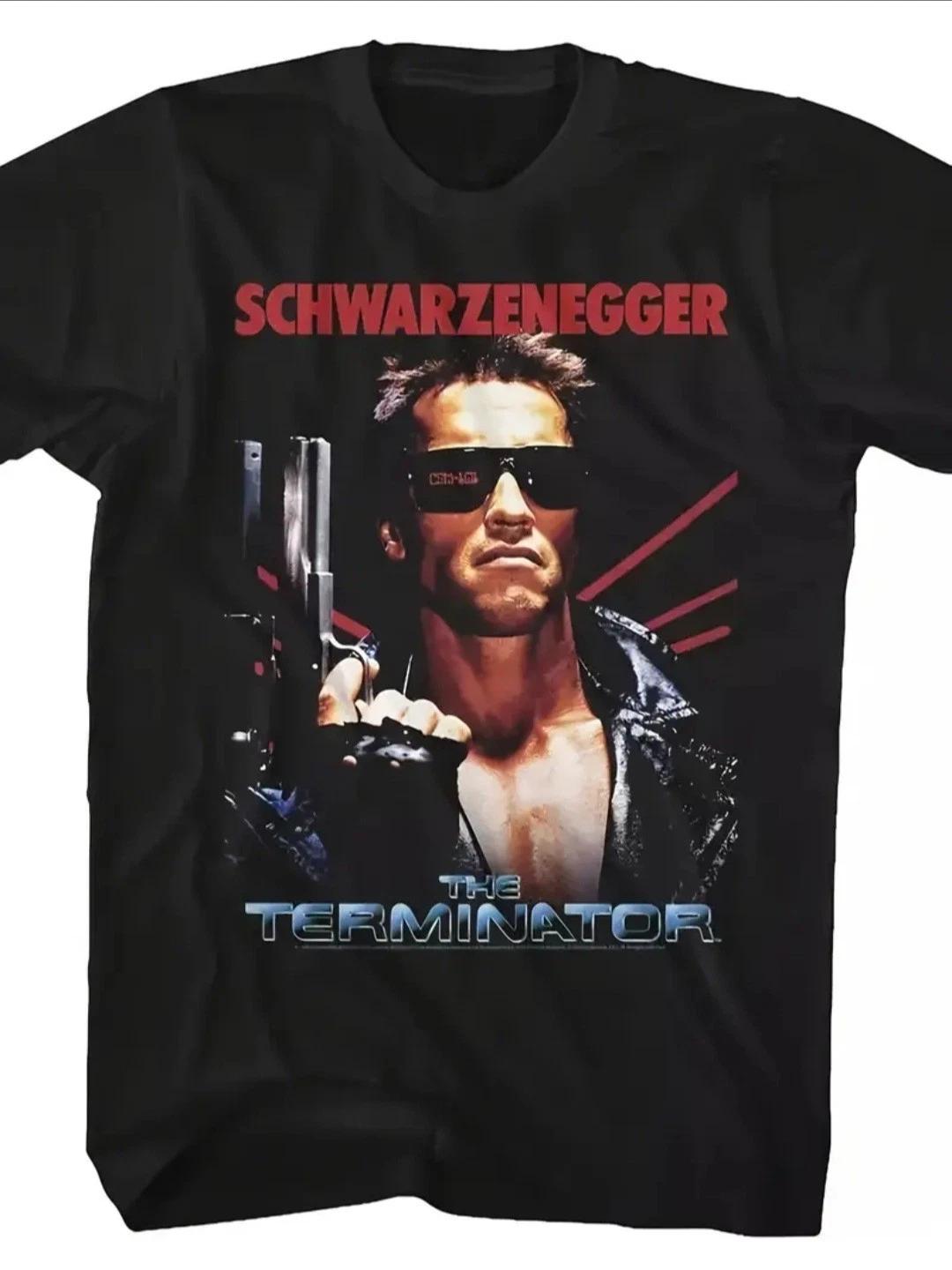

Arnold Schwarzenegger Terminator Retro Design Short Sleeve T-Shirt (L) Black S