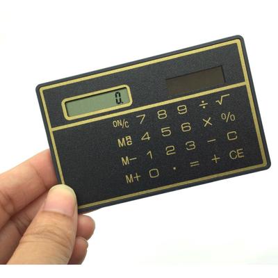 Solarkartenrechner, ultradünner tragbarer Mini-Taschenrechner für Bürocomputer, Studenten