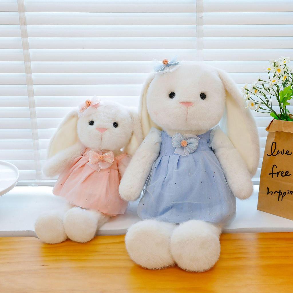 Adorable Princess Rabbit Plush Toy: White Rabbit Doll for Girls - Perfect Bedtime Companion & Birthday Gift