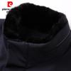 Pierre Cardin Men's Mink Collar Rabbit Fur Lined Mid-Length Jacket
