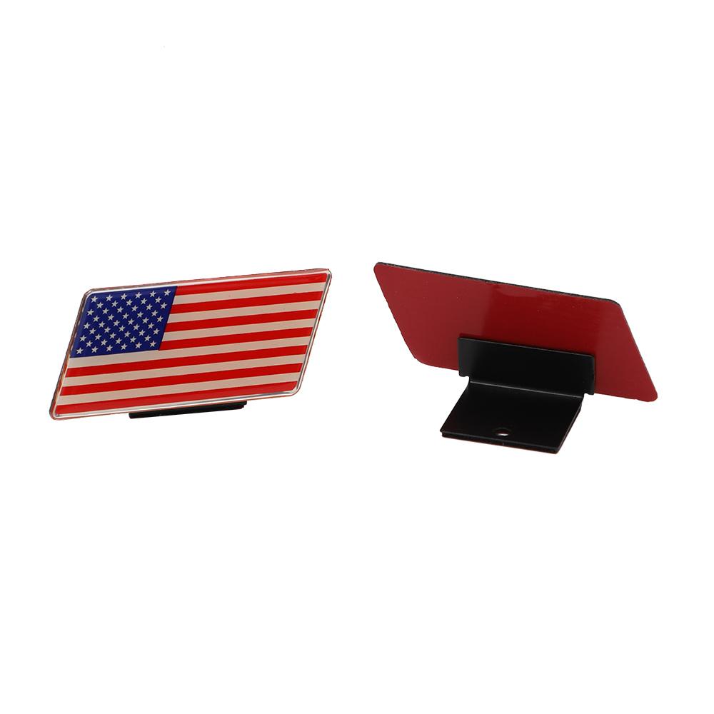 1 pièce Aluminium Drapeau Autocollants de Voiture Emblème de Calandre Badge Grande-Bretagne Allemand France Australie Amérique Russie Pièces de Voiture Accessoires Extérieurs