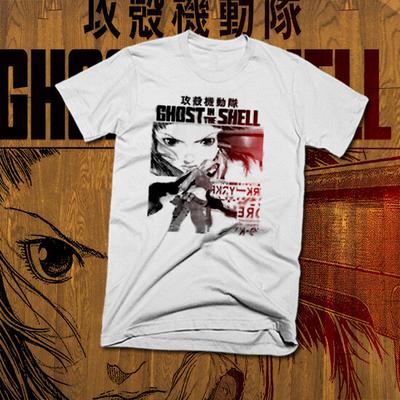 T-shirt Anime Sci Fi retrò Apocalittica Militare cyberpunk azione Bianca