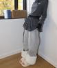 NOFFICIALNOFFICE Studded Ugg String Pants Melange Gray