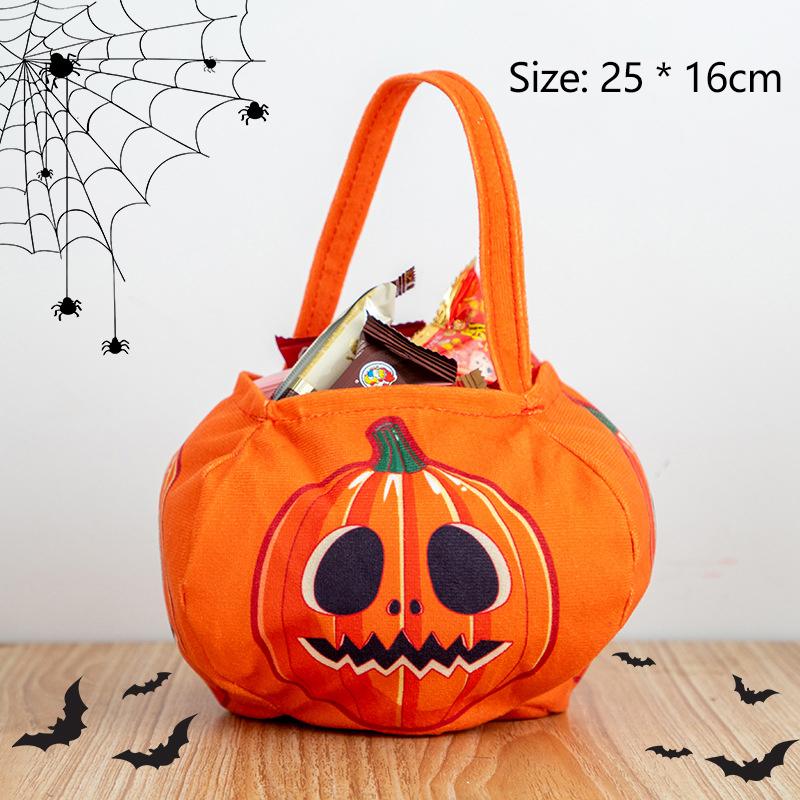 

Сумка из ткани для конфет на Хэллоуин, оранжевые подарочные пакеты для детей с тыквой, сумки из фетровой ткани, подарочные пакеты для сладостей на Хэллоуин, сумочка