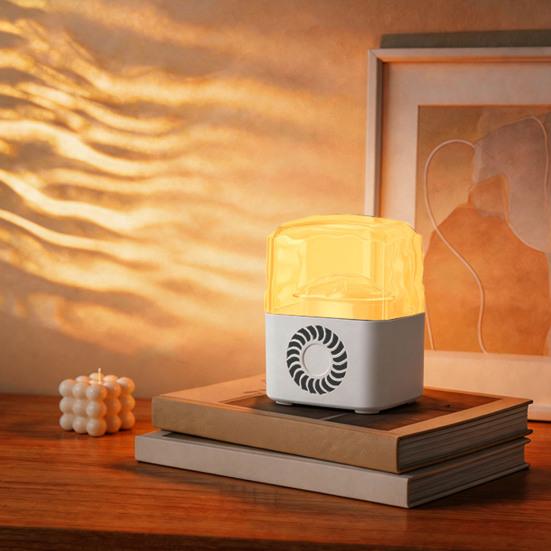 Decorative Ripple Projector Night Light with Bluetooth-compatible Speaker, 16 Color Changing LED Light, Ocean Dynamic Aesthetic Room Decor Ambient