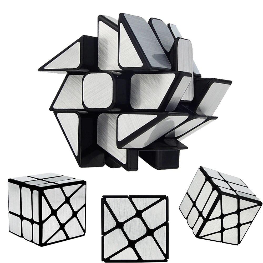 MoYu Windmill Mirror Cube MoYou Mofangjiaoshi Smooth Wind Mill Puzzle MoYo Magic Cuboid Gold Silver Cross Cubus MuYo Teens Puzle