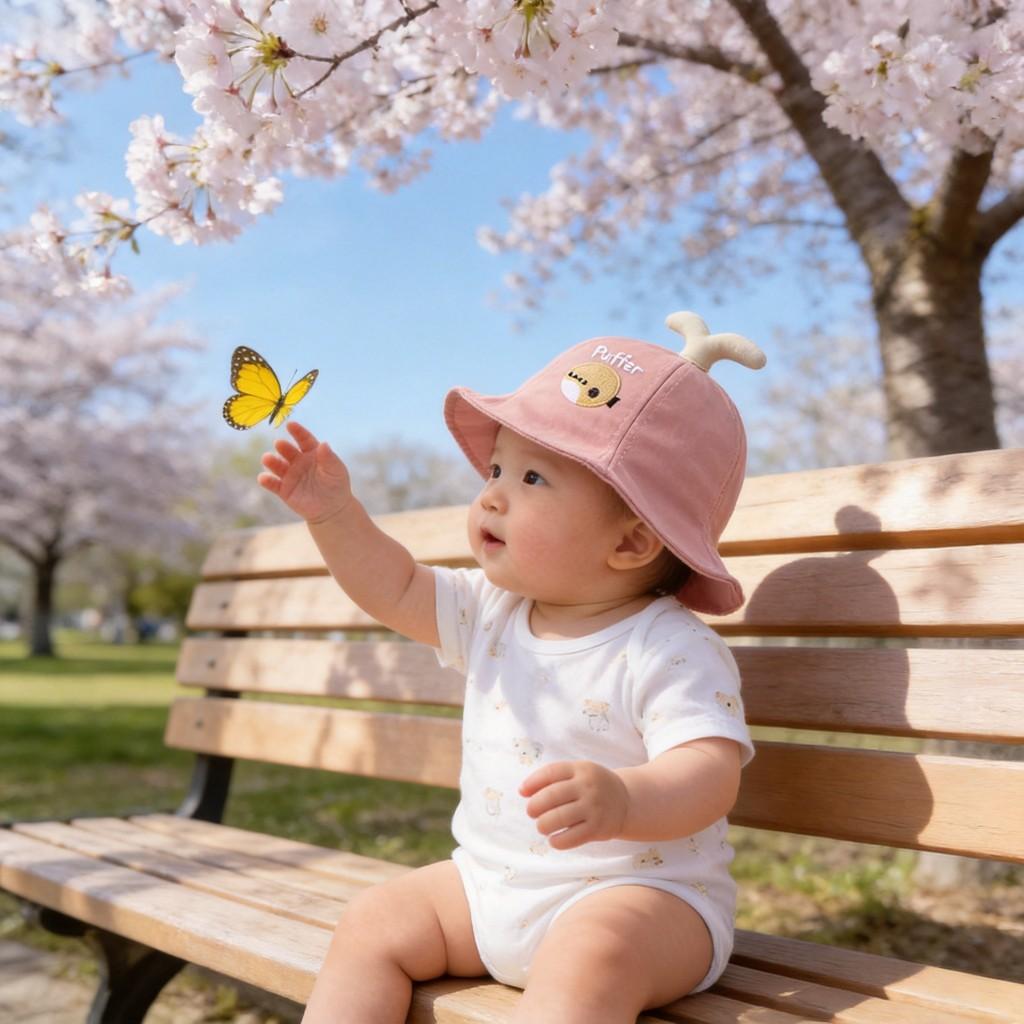 Baby Boy Girl Sun Hat With Wide Brim For Spring Summer Uv Protection