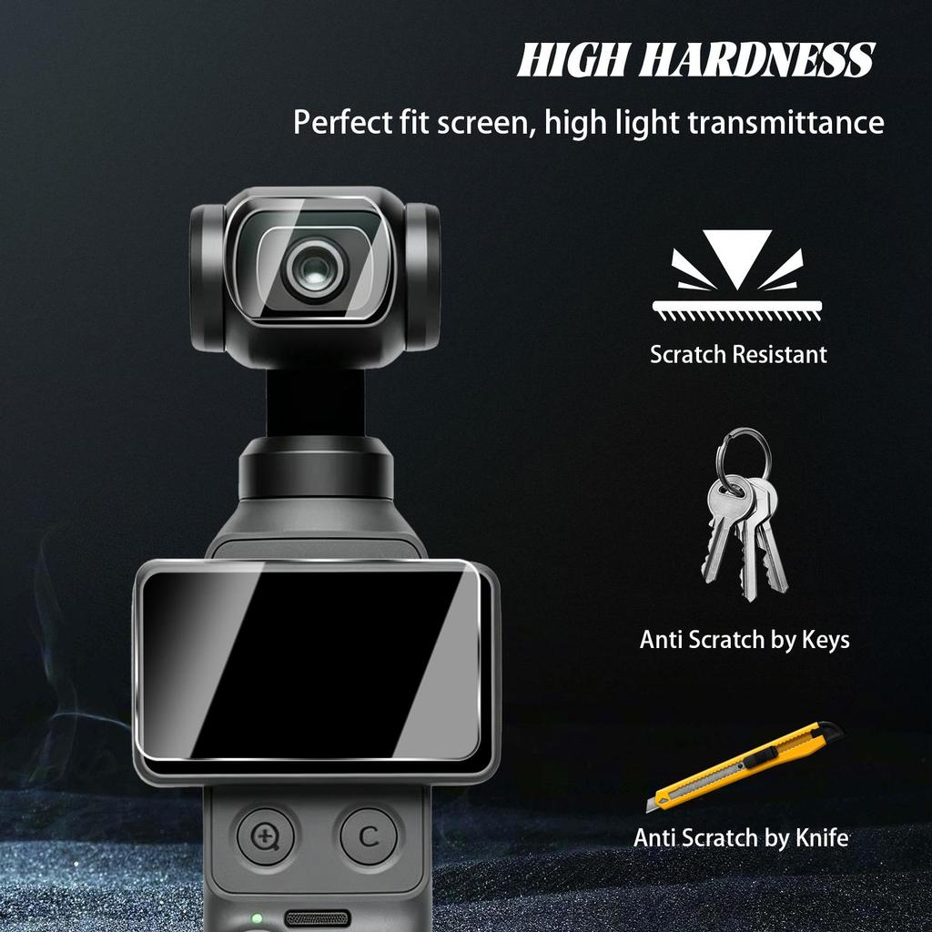 Tempered Glass Easy Installation for DJI Osmo Pocket 4 3 Camera Films HD Lens Glass Screen Protector For DJI Pocket4 Pocket3