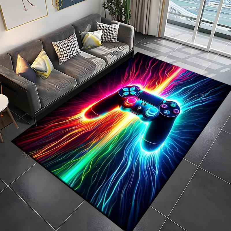 3D-Druck Gamer Controller Muster Großer Teppich für Zuhause für Wohnzimmer Schlafzimmer Sofadekor Boden Rutschfest Kinderteppich Geschenk