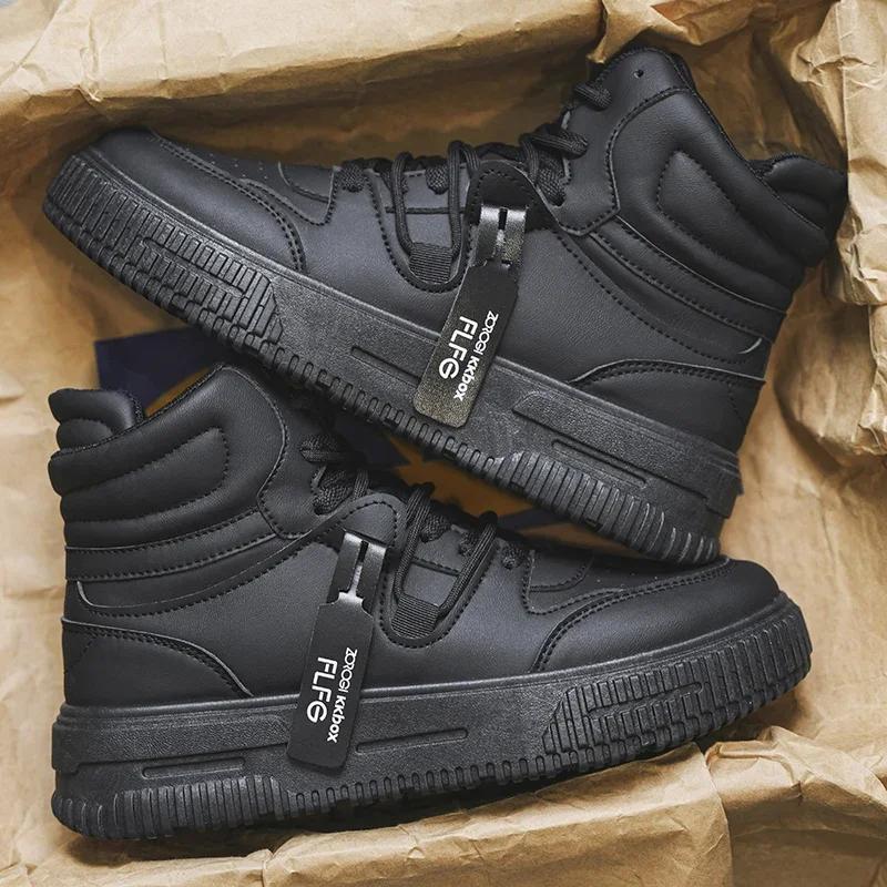 Shoes for Men Fashion High-top Boots Luxury Casual Sneakers Men Brand Skateboard Sports Shoes Leisure Wear-resistant Men's Shoes