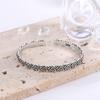 PANJBJ 925 Silve Beads Letters Bracelet for Women Girl Gift Punk Good Luck Simplicity Jewelry