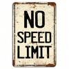 Vintage Metal Sign Speed Limit Poster Bar Wall Decor